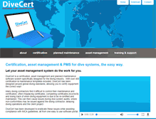 Tablet Screenshot of divecert.com